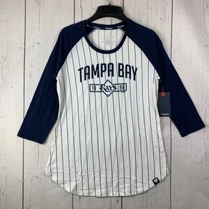 Tampa‎ Bay Rays MLB Medium Fanatics Casual T-Shirt White New Women